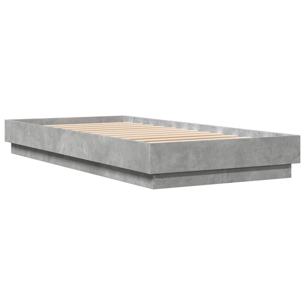 Lattiasängyn runko Betoninharmaa 80 x 200 cm Tekninen puu