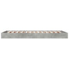 Lattiasängyn runko Betoninharmaa 80 x 200 cm Tekninen puu