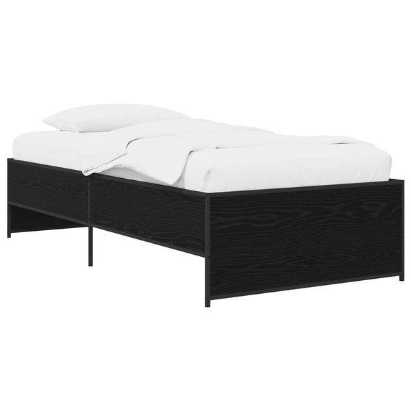 Sängyn runko Musta tammi 80 x 200 cm Tekninen puu