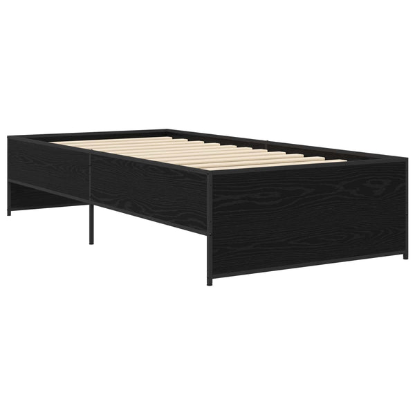 Sängyn runko Musta tammi 80 x 200 cm Tekninen puu