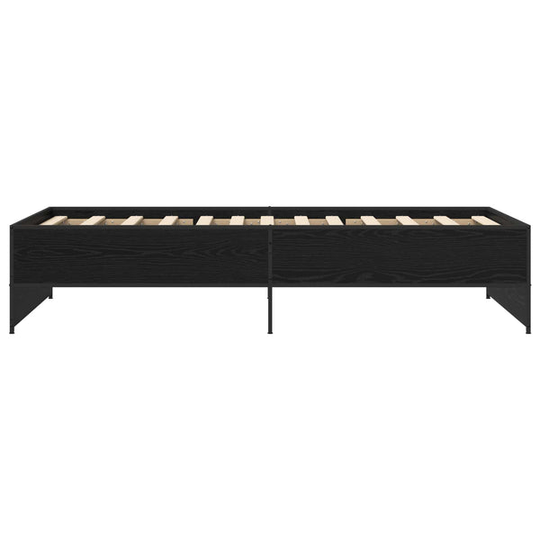 Sängyn runko Musta tammi 80 x 200 cm Tekninen puu