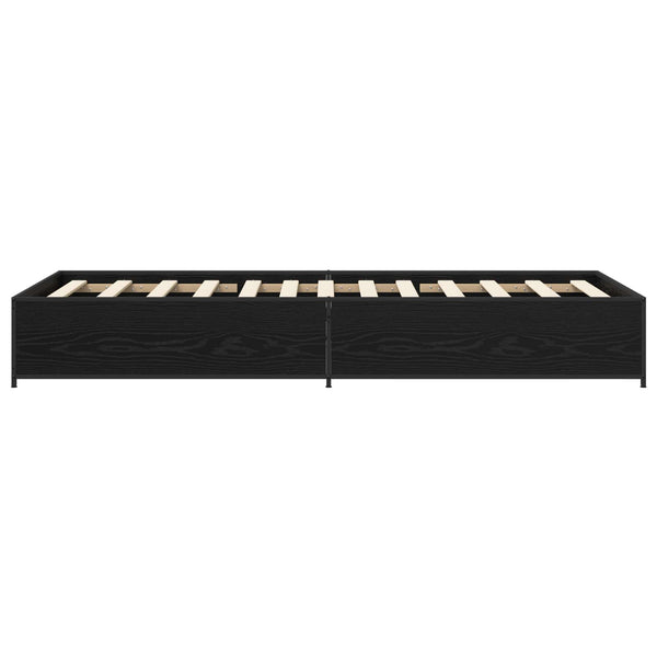 Sängyn runko Musta tammi 80 x 200 cm Tekninen puu