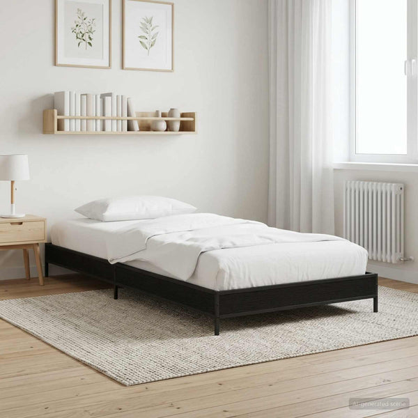 Sängyn runko Musta tammi 80 x 200 cm Tekninen puu