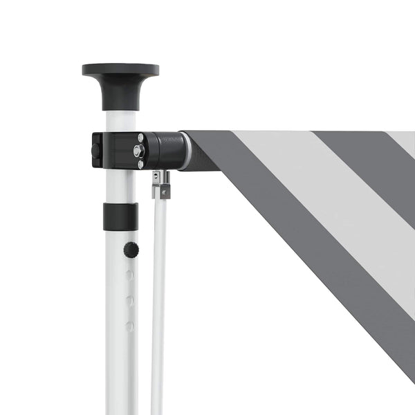 Manuaalinen vedettävä varjo Antrasiitti ja Valkoinen 250 cm