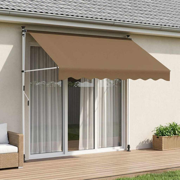 Manuaalinen vedettävä varjo Beige 100 cm