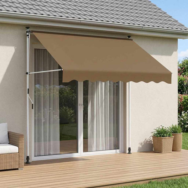 Manuaalinen vedettävä varjo Beige 250 cm