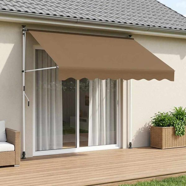 Manuaalinen vedettävä varjo Beige 300 cm