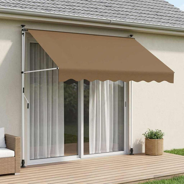 Manuaalinen vedettävä varjo Beige 350 cm