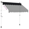 Manuaalinen vedettävä varjo Musta 300 cm