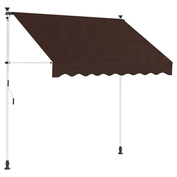 Manuaalinen vedettävä varjo Ruskea 250 cm