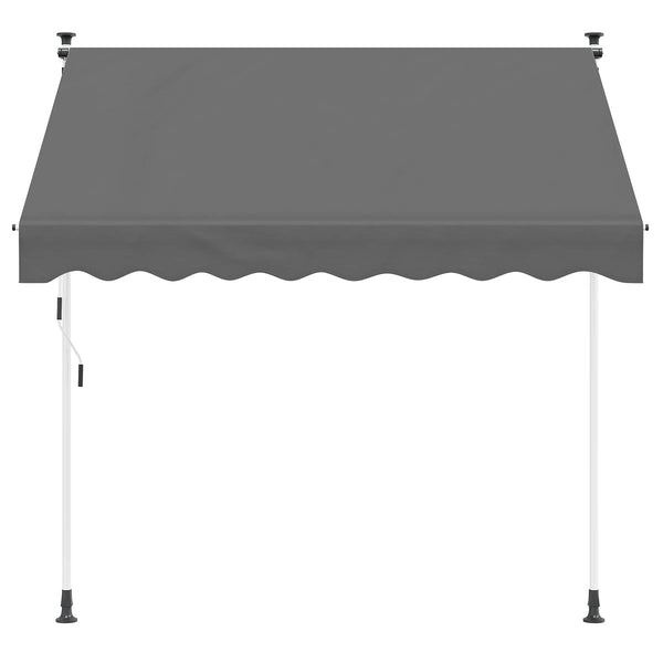 Manuaalinen vedettävä varjo Vaaleanharmaa 150 cm
