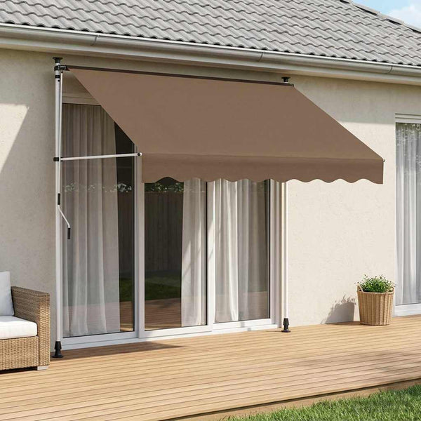Manuaalinen vedettävä varjo Taupe 200 cm