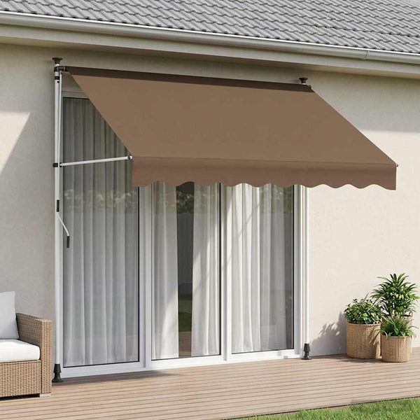 Manuaalinen vedettävä varjo Taupe 250 cm