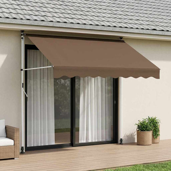 Manuaalinen vedettävä varjo Taupe 300 cm