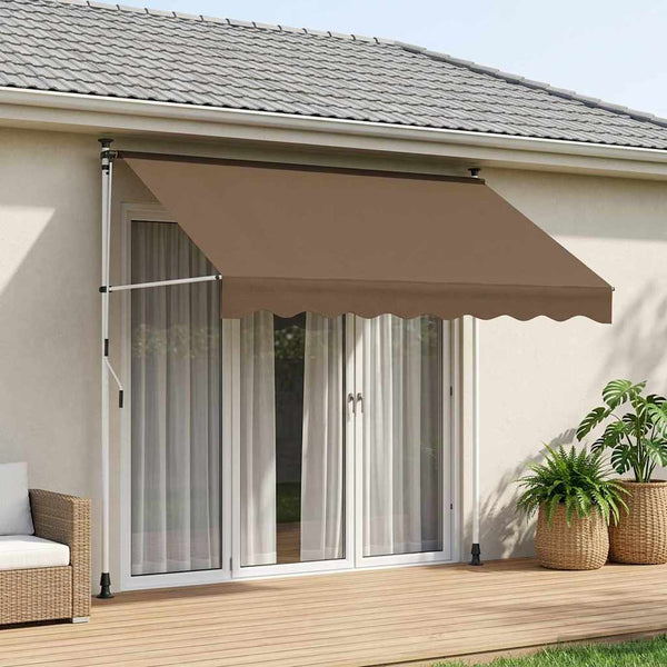 Manuaalinen vedettävä varjo Taupe 350 cm