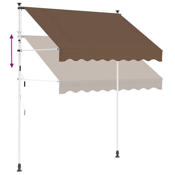 Manuaalinen vedettävä varjo Taupe 400 cm