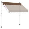 Manuaalinen vedettävä varjo Taupe 400 cm