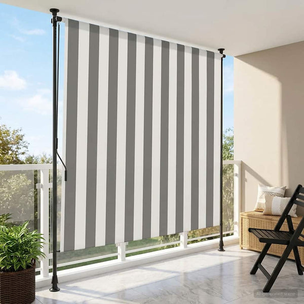 Ulkorullaverho Antrasiitti ja Valkoinen 100 x 270 cm