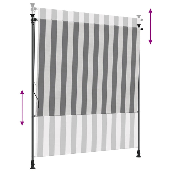 Ulkorullaverho Antrasiitti ja Valkoinen 100 x 270 cm