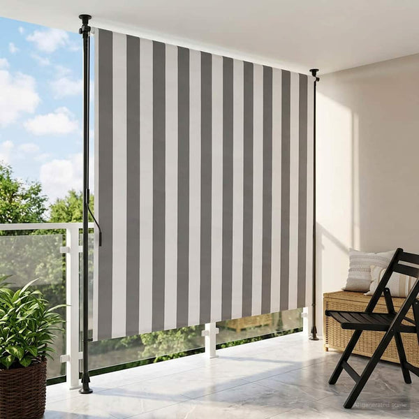 Ulkorullaverho Antrasiitti ja Valkoinen 120 x 270 cm