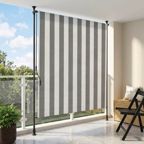 Ulkorullaverho Antrasiitti ja Valkoinen 200 x 270 cm