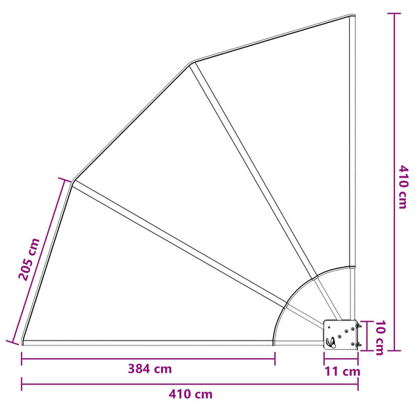 Parvekkeen yksityisyyden suoja 140 x 140 cm Polyesteri Ruskea