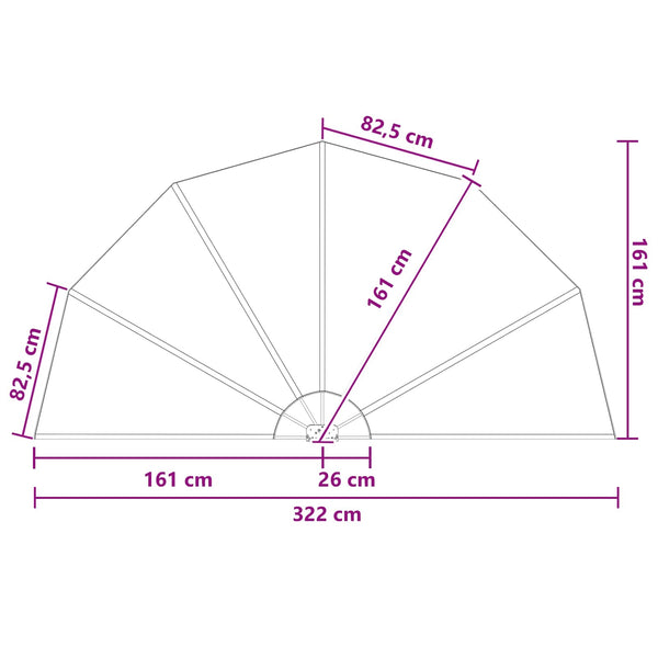 Parvekkeen yksityisyyden suoja Ø 320 cm Polyesteri Ruskea