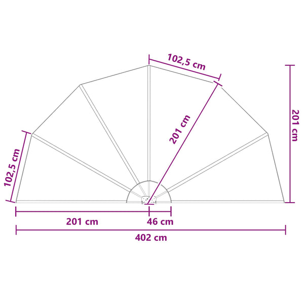 Parvekkeen yksityisyyden suoja Ø 400 cm Polyesteri Ruskea