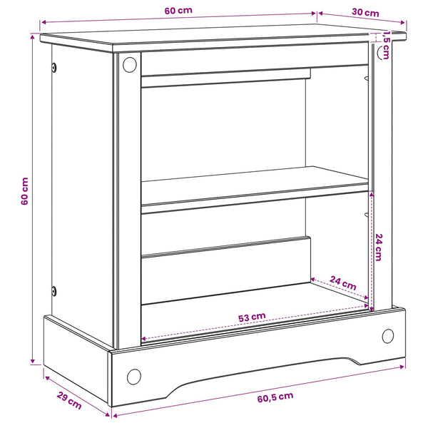 Akvaarioteline CORONA Ruskea 60,5 x 30 x 60 cm 150 kg