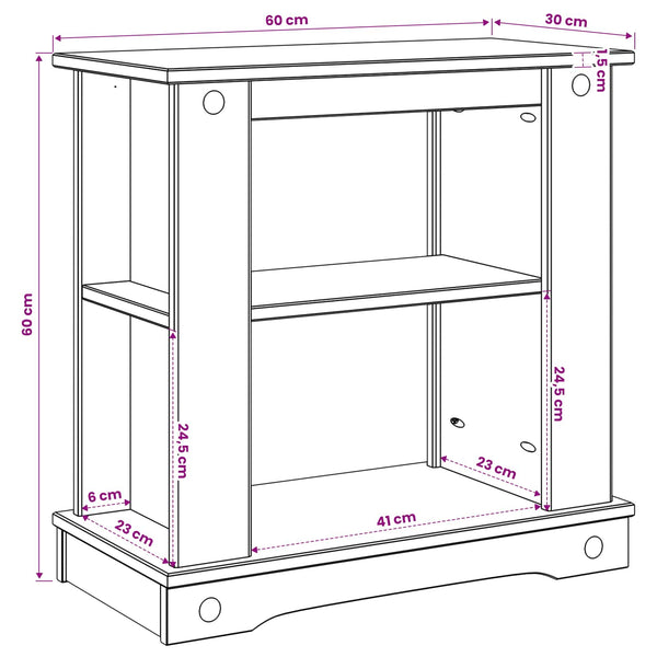 Akvaarioteline CORONA Ruskea 60 x 30 x 60 cm 150 kg Täysi mänty