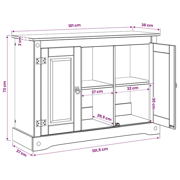Akvaarioteline CORONA Ruskea 101,5 x 37 x 73 cm 300 kg