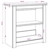 Akvaarioteline PANAMA Ruskea 60 x 30 x 60 cm 150 kg Täysi mänty