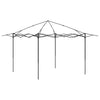 Gazebo 4 Sivuseinällä 2,6 x 2,6 m Beige ja Ruskea