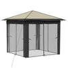 Gazebo 4 Sivuseinällä 2,6 x 2,6 m