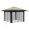 Gazebo 4 Sivuseinällä 3,3 x 3,3 m