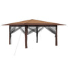 Gazebo, jossa on 4 seinää 4 x 4 m Beige ja Ruskea