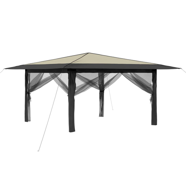 Gazebo, jossa on 4 seinää 4 x 4 m