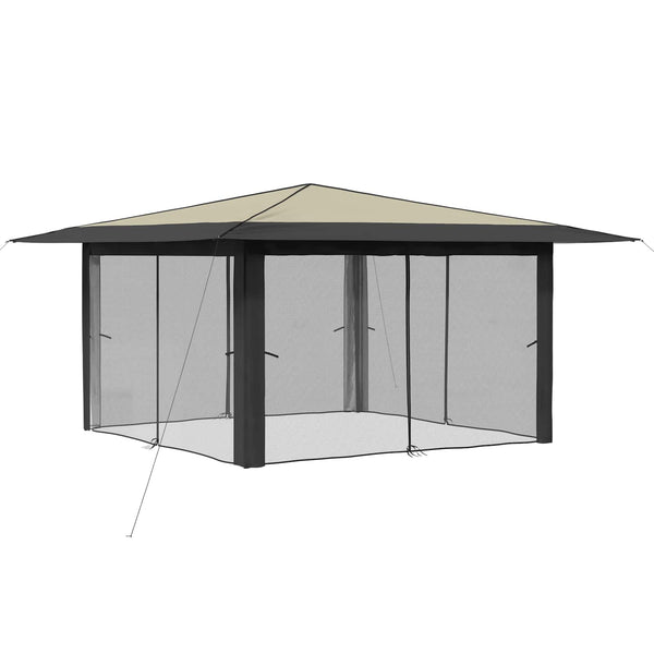 Gazebo, jossa on 4 seinää 4 x 4 m
