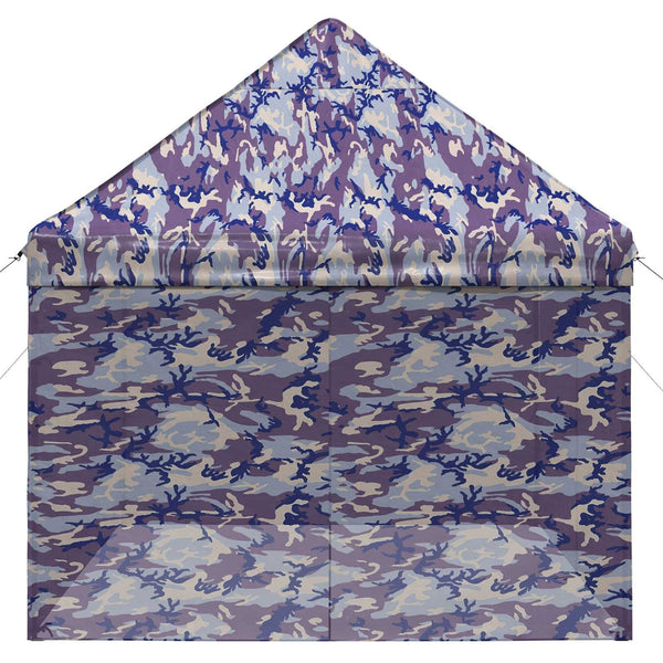 Pikagazebo 4 sivuseinällä 2,95 x 4,1 m Sininen camo