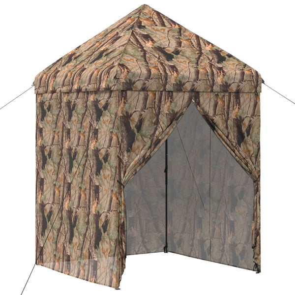 Pikagazebo 4 sivuseinällä 2 x 2 m Metsäkamouflage