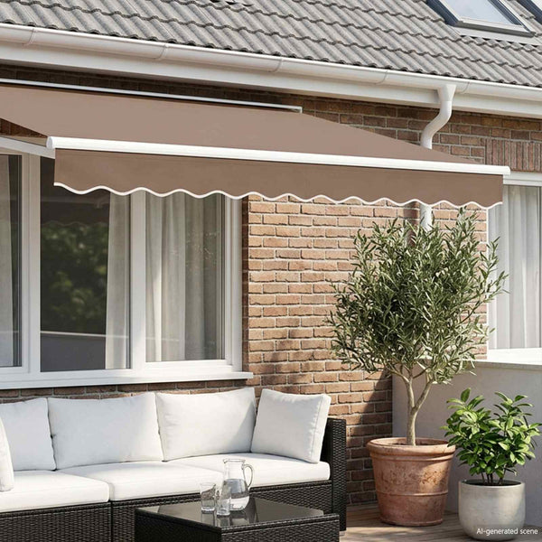 Markiisin reunalista vaihto Taupe 381 x 20 cm Polyesteri