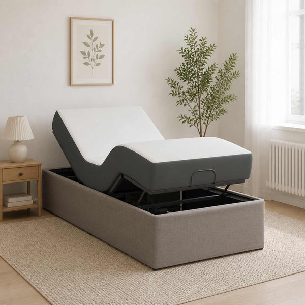 Sähkösäätöinen sänky runko Taupe 200 x 80 x 33,5 cm Teräs