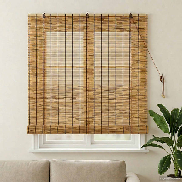 Rullaverho Ruskea 140 x 160 cm Ruoko