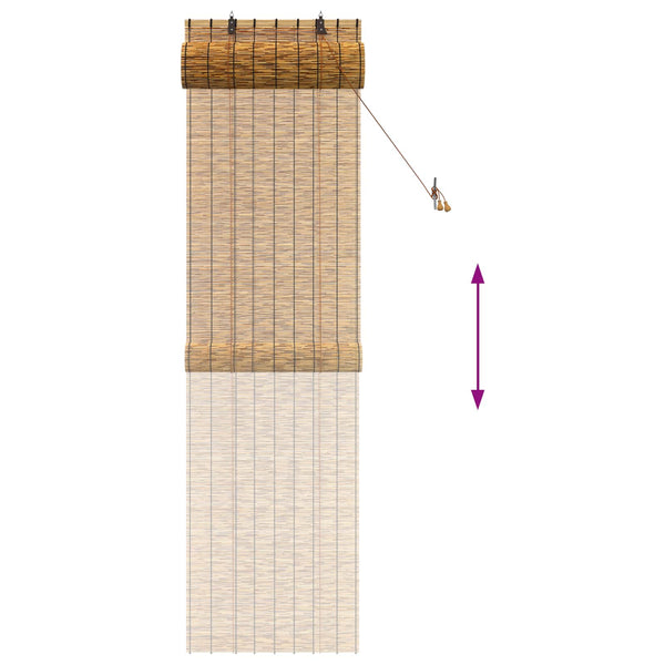 Rullaverho Ruskea 60 x 220 cm Ruoko
