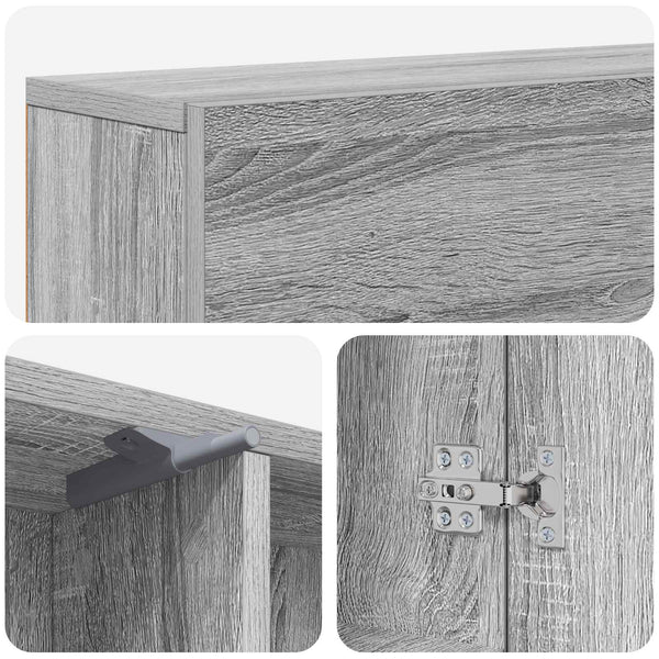 Takan kehys Harmaa Sonoma 102 x 18 x 100,5 cm Tekninen puu
