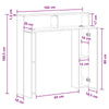 Takan kehys Vanha puu 102 x 18 x 100,5 cm Tekninen puu