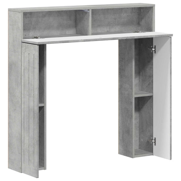 Takan kehys Betoninharmaa 102 x 18 x 100,5 cm Tekninen puu