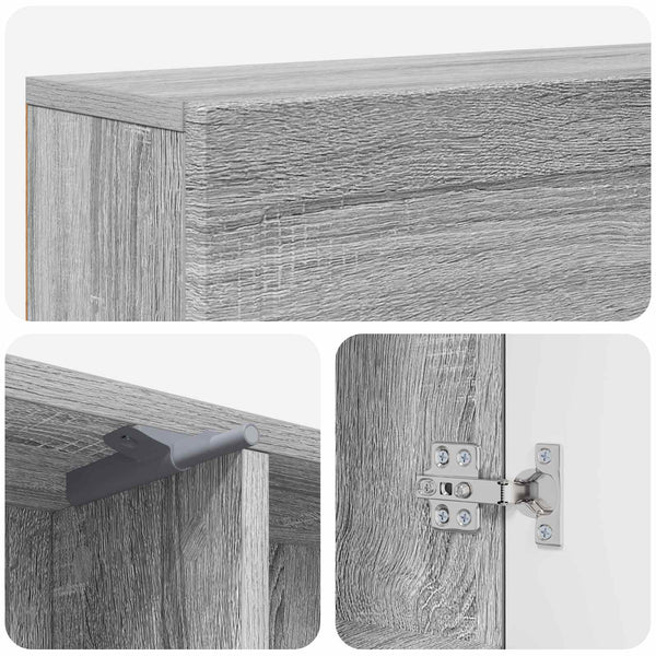 Takan kehys Harmaa Sonoma 102 x 18 x 100,5 cm Tekninen puu