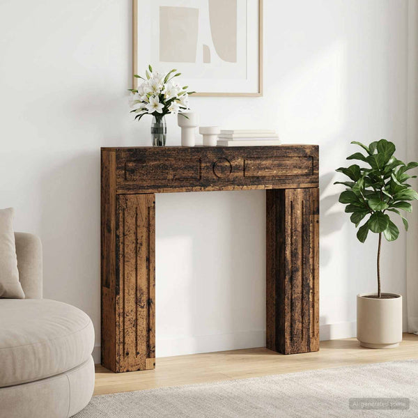 Takan kehys Vanha puu 102 x 18 x 100,5 cm Tekninen puu