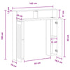 Takan kehys Vanha puu 102 x 18 x 100,5 cm Tekninen puu